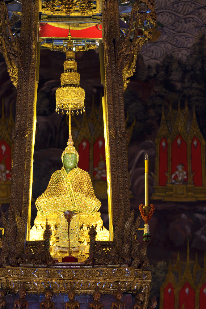 Bangkok The Emerald Buddha in the temple of Wat Phra Kaeo at the Grand Palace in Bangkok, Thailand.