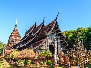 Old wooden Temple of Wat Lok Molee at Chiang mai Thailand
